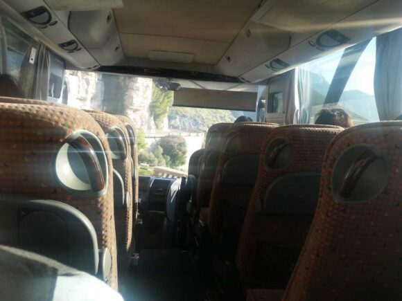 バスでアマルフィ観光