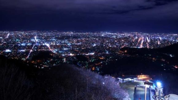 大倉山ジャンプ競技場から見た夜景