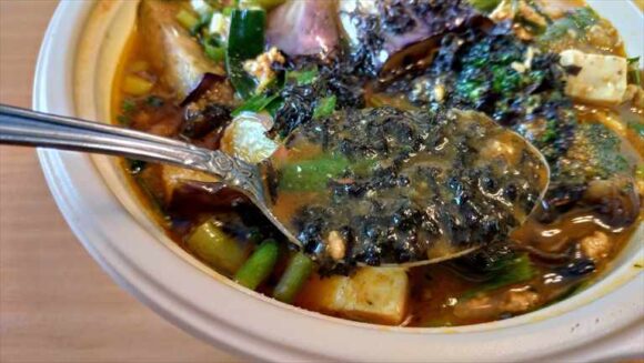 茄子ニラキーマ豆腐のスープカレー