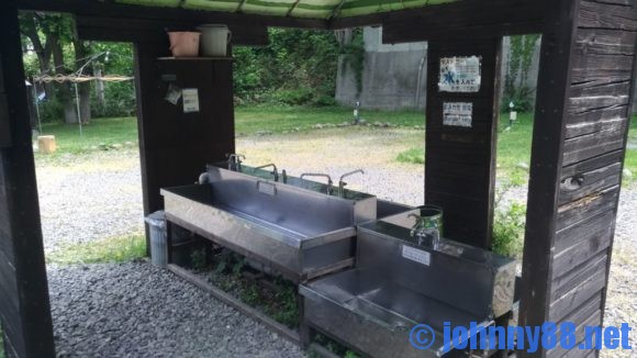 朝里川温泉オートキャンプ場の炊事棟