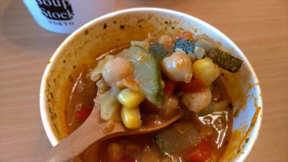 スープストック（Soup Stock Tokyo）札幌おすすめ④とうもろこしとパプリカのチリビーンズスープ