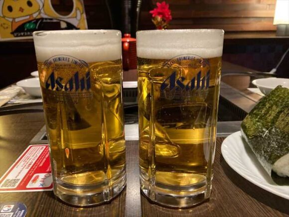 アサヒビール園 羊々亭(ようようてい)のビールの飲み比べ
