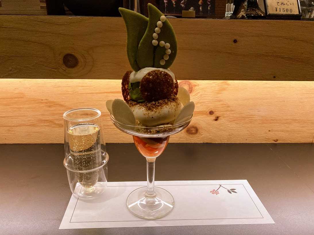ななかま堂（札幌シメパフェ）おすすめ夜パフェ「お茶目なすずらん」