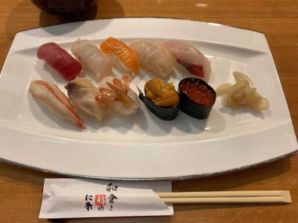 和食と鮨のに条（二条市場）おすすめ人気「握り寿司10貫」