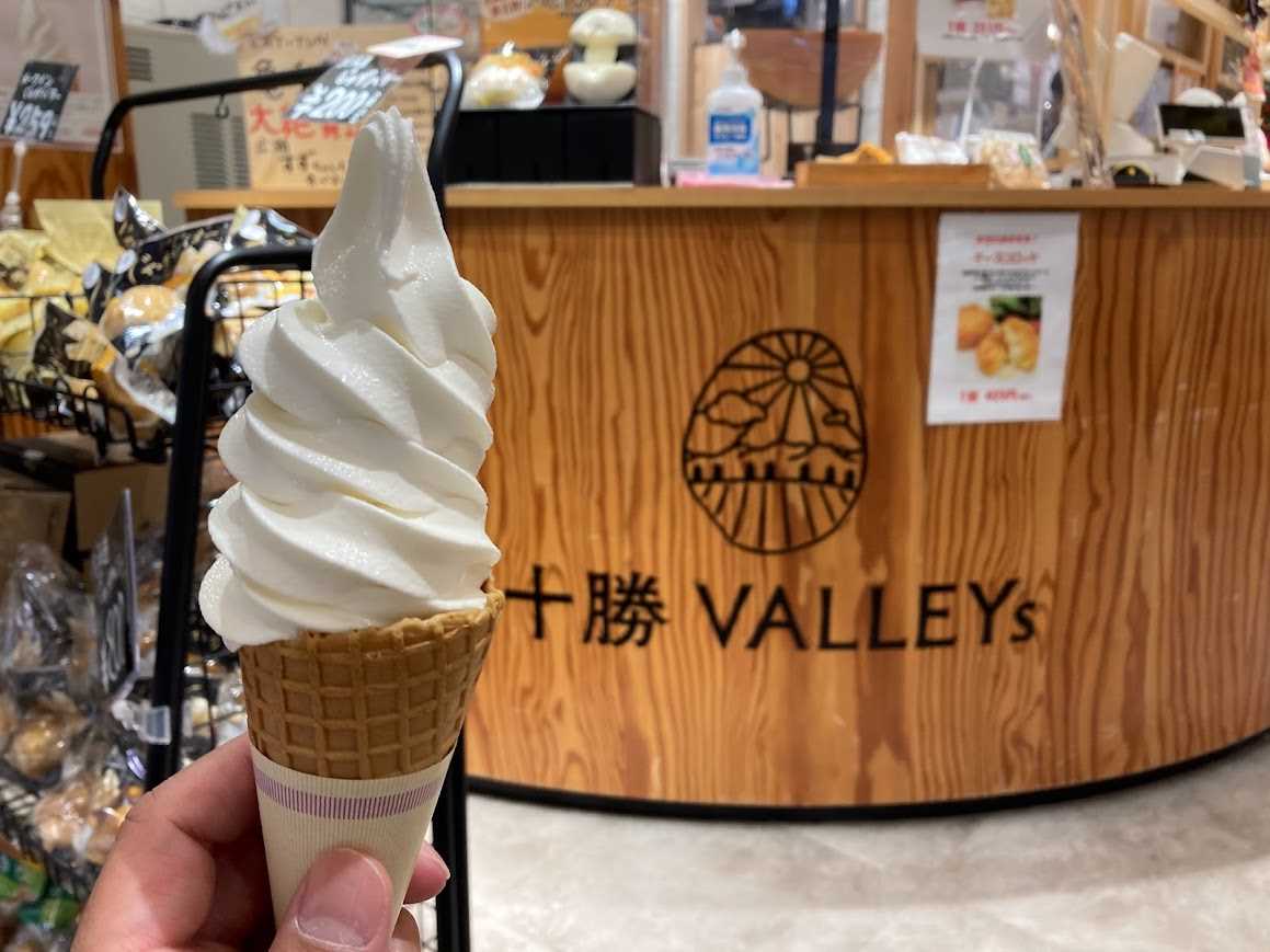 新千歳空港ソフトクリームおすすめ人気「十勝VALLEYs カマンベールチーズソフト」